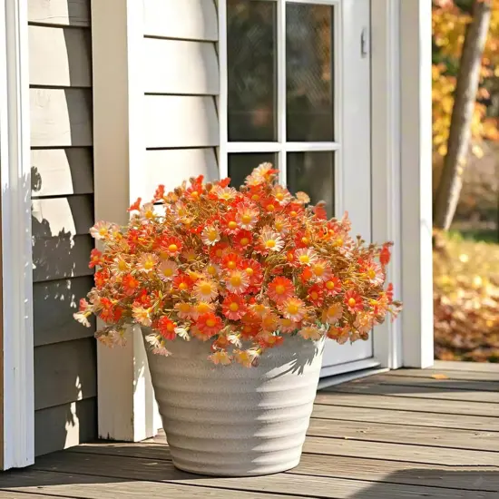 12 Bundles UV Resistant Artificial Fall Flowers {2}