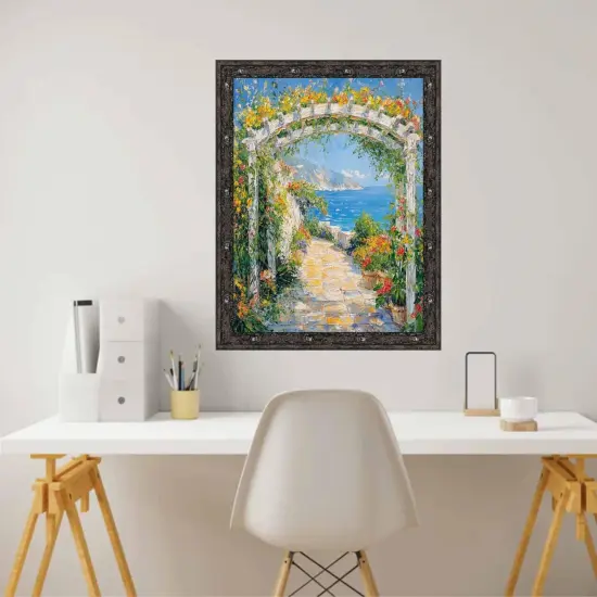 Industrial Slim Black Iron Asphalt Picture Frame-D11087 13x17 frame {2}