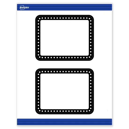 Avery Printable Rectangle Postcards with Rounded Corners, Black and White Polka Dots, 4.25" x 5.5", Matte White Rectangle Postcards with Rounded Corners, Laser/Inkjet, 20ct, Great for Postcards {1}