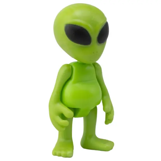 Space Adventure: Alien Figurine - 4 Articulated Points, 3" Vibrant Green Sci-Fi Alien, Posable Action Figure, Cosmic Toy, Classic Design, Kids Ages 3+ {3}