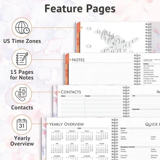 Academic Planner 2025-2026 - 8.5 x 11 (Watercolor) {5}