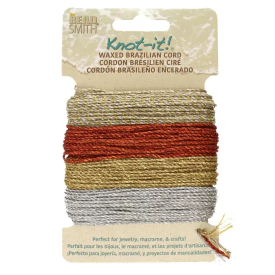 The Beadsmith Brazillian Waxed Cord Mix Metallics {1}