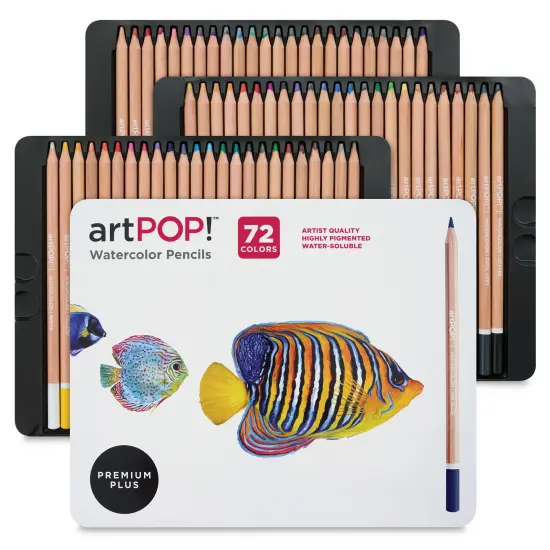 artPOP! Premium Plus Watercolor Pencils, 72 Vibrant Colors, Professional Artist Quality, Water Soluble Colors for Drawing, Blending, Painting, and Mixed Media {2}