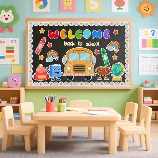 44 Pcs Welcome Back to School Bulletin Board Set {5}