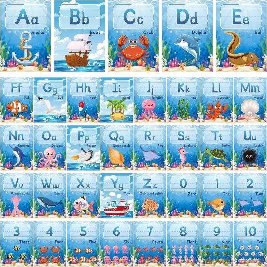 37 Pcs Alphabet Number Bulletin Board Set {1}