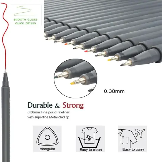 24 Fineliner Color Pens - Multicolor {2}
