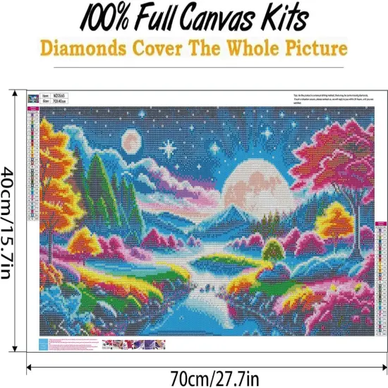 Large Moon Diamond Painting Kits - 27.5x15.7 Inch {4}