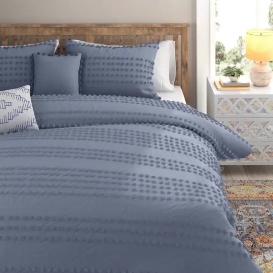 Boho Style Cotton Clip Dot 5-Piece Comforter Set {1}