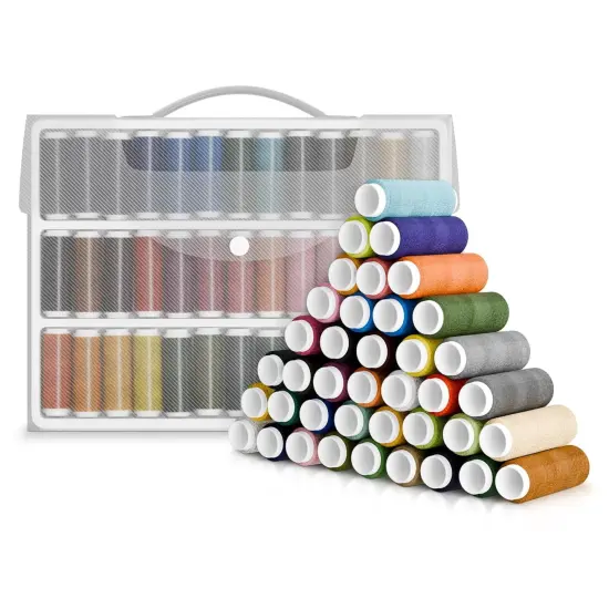 Sewing Machine Thread Set - 39 Colors Polyester Thread for Sewing {1}