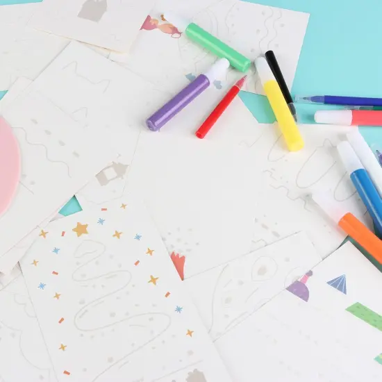 35Pcs DIY Rainbow Scratch Art Set {5}