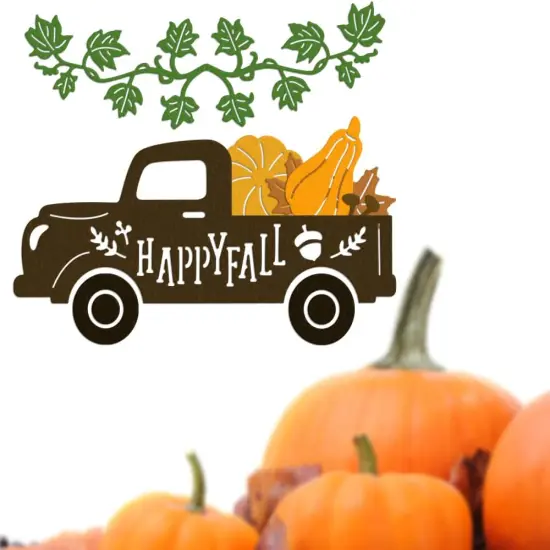 Autumn Cutting Dies Thanksgiving Fall Truck Harvest Maple Leaf Pumpkin {3}