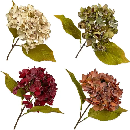 Artificial Silk Dried Hydrangea Flowers {4}