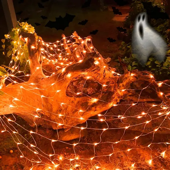 360 LED 12ft x 5ft Connectable Halloween Net Fairy String Lights {1}