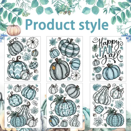 6 Sheets Thanksgiving Fall Decals {2}