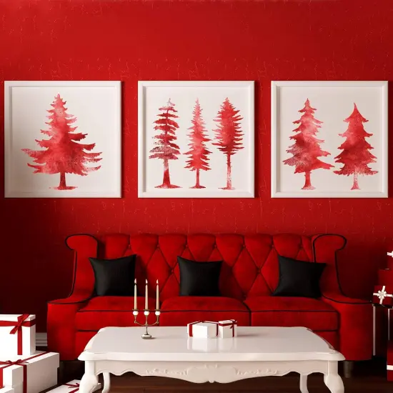 8 Pieces Pine Tree Stencils Art Painting Templates (6 x 6 Inch) {4}