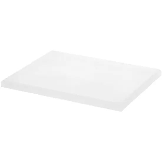 Plymor Frosted Acrylic Rectangular Beveled Display Base, 8" W x 6" D x 0.5" H {1}