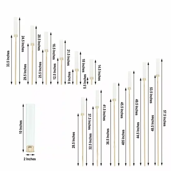 57-Inch tall Gold Candelabra Candle Holder Centerpiece Glass Wedding Home {2}
