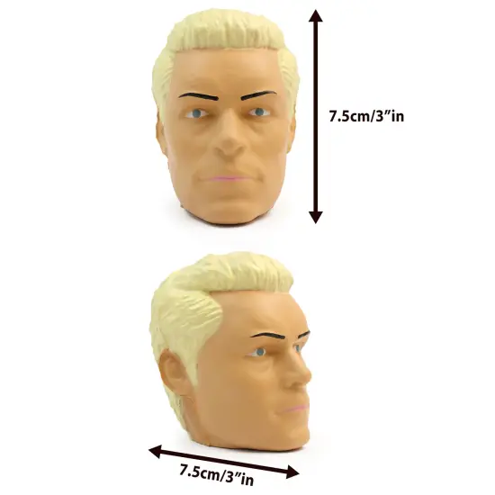 WWE: Stress Heads - Twin Pack - 3" Character Head Squash-Squeeze Novelty Toys, Cody Rhodes & The Rock, Stress Relief & Sensory Play, Kids-Fans Ages 6+ {4}