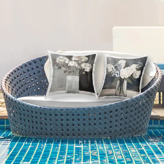 Stupell Industries Vase Of Grace Flowers 2 Piece Outdoor Printed Pillow Set design by Mona Grace, 18 x 7 x 18 {2}