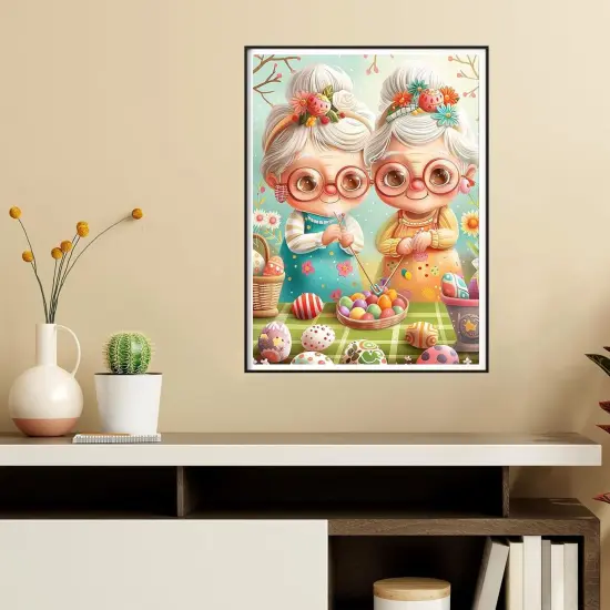 Diamond Painting Kits for Adults Grandma, Full Drill Round Rhinestone Diamond Painting Kits for Adults, Cross Stitch Embroidery Canvas for Crafts Home Wall Decor 30x40cm {5}