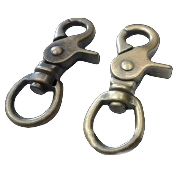 Lobster Clasp Hook &ndash; 2 5/8 Inches Antique Brass Finish {4}