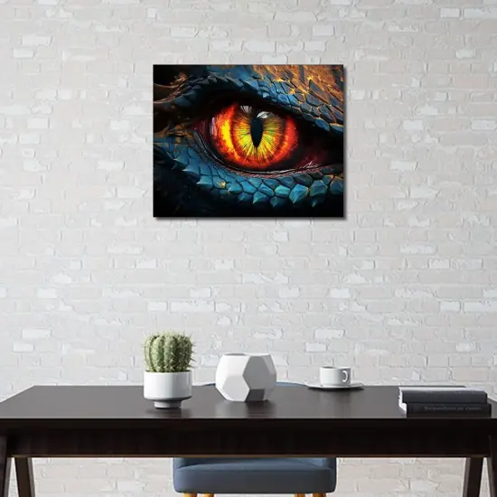 Dragon Eyes Paint by Numbers for Adults Beginner Dragon Scale Painting Fantasy Art Paint by Number Kits DIY Acrylic Painting for Adults Paint by Number Paint by Number Arts Craft16 x20 Inch {2}