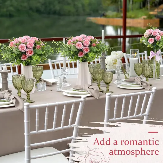 16 Bunches 12 in Artificial Mini Rose Bouquet {4}