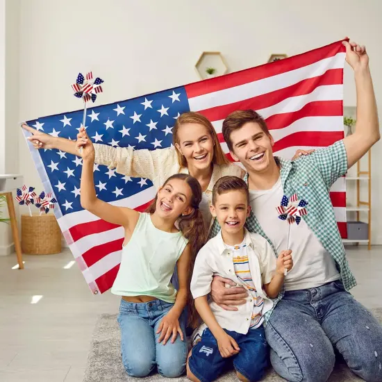 USA Flag Pinwheel, Stars and Stripes, Patriotic Pin Wheel, Party Decorations (12-Pack) {2}