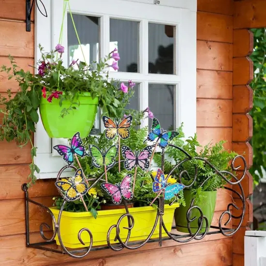 8 PCS Butterfly Diamond Art for Garden Decor {4}