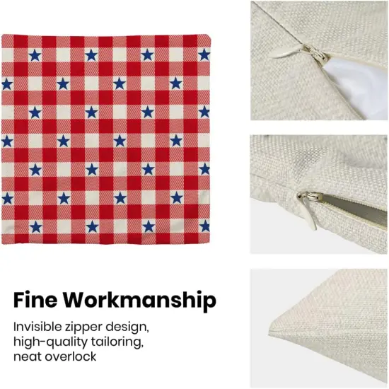 Throw Pillows Memorial Day Independence Day Outdoor Decorative Pillowcase Linen Cushion Cases for Bed Sofa Couch {5}