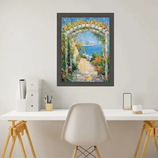 Cris Cross Cathedral Gothic Black Picture Frame 8.5x11 frame {2}