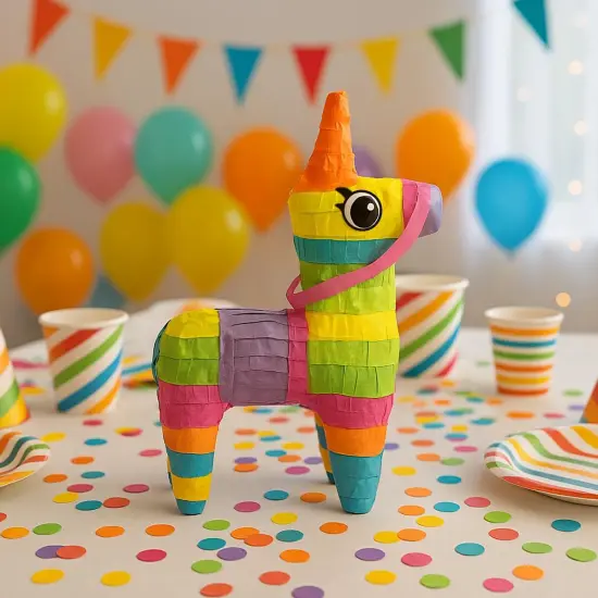 4 Pack Mini Donkey Pinata and 4 Pcs Mini Cactus Pinatas - 8 Piece Cinco de Mayo Combo Pinata - Fiestas Decorations Party Favors {2}
