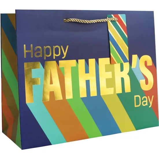 Pack/6: Happy Father's Day Gift Bag - 12-1/2 x 5 x 10" {1}