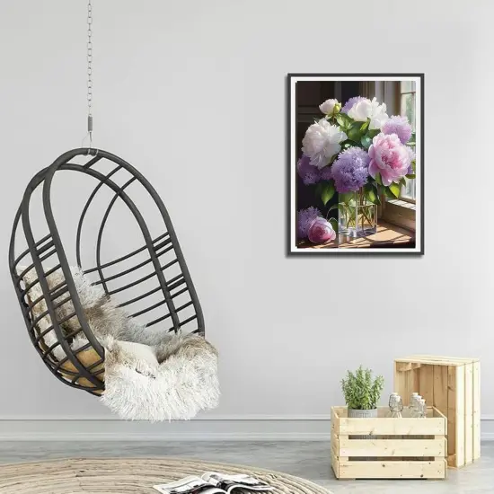 Diamond Painting Kits for Adults Flower-Flower Diamond Art Kits for Adults,Full Drill Diamond Painting Kits for Home Wall Decor(12'x16 inch) {3}