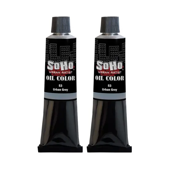 SoHo Urban Artist Oil Paint - 2 Pack, Urban Grey 2 Pack - 170 ml Tube - Best Valued Oil Colors for Painting with Excellent Pigment Load {1}