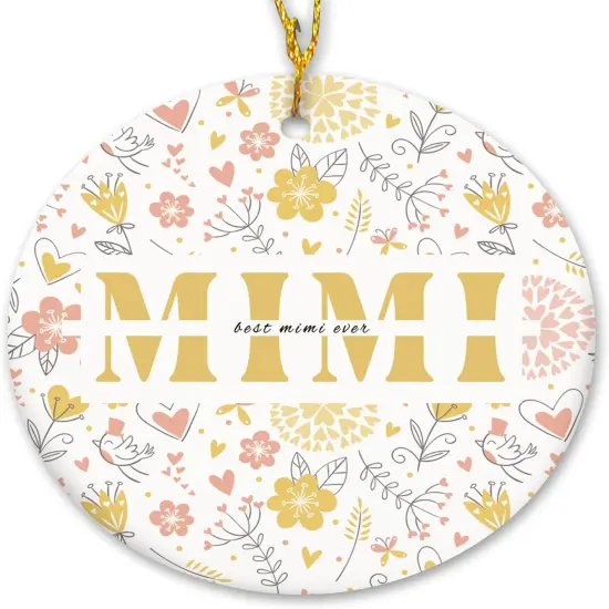 Spring Preppy Grandmother Ornament {1}
