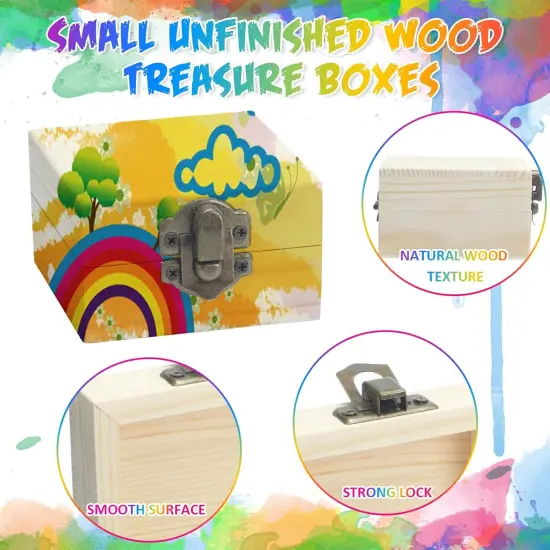 24 Pack Small Wooden Crate Box {4}