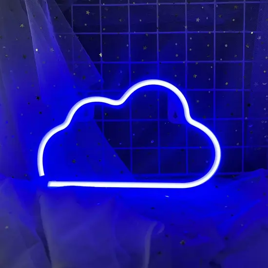 Summer Cloud Neon Sign - LED Cloud Light for Bedroom Aesthetic, USB or Battery Powered Wall Decor for Summer Vibes {5}