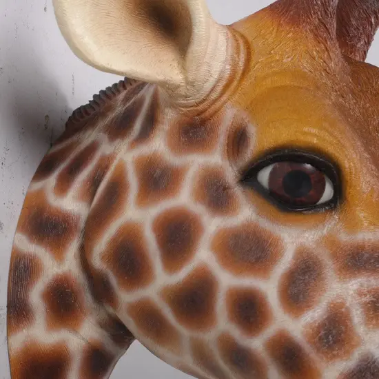 Small Giraffe Head Life Size Statue {5}