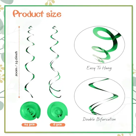 54 Pieces Flower Hanging Swirls Spring Hanging Decorations {3}