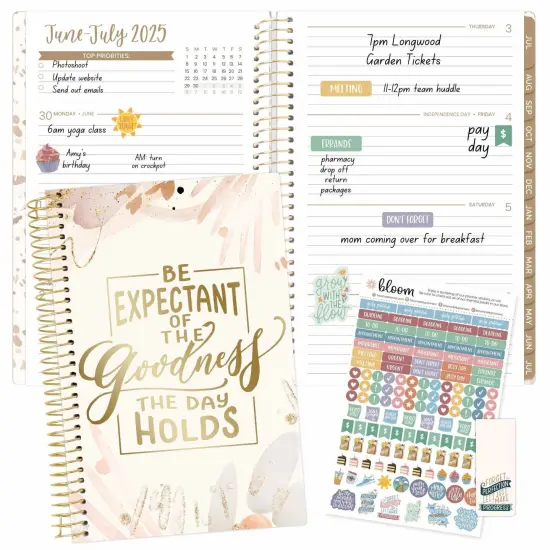 bloom daily planners 2025-26 Academic Planner, Soft Cover, 5.5" x 8.25", Moments of Grace {4}