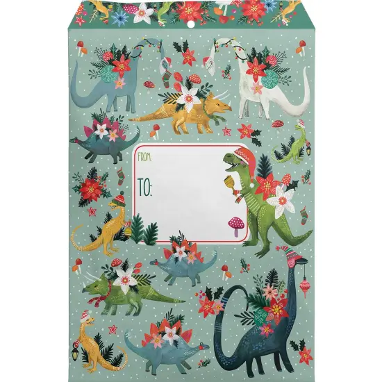 Pack/6: Festive Dinosaurs Theme Mailing Envelope - 9 x 1/2 x 12" {1}