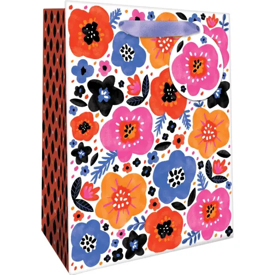 Pack/6: Modern Floral Gift Bag - 10 x 5 x 12-1/2" {1}
