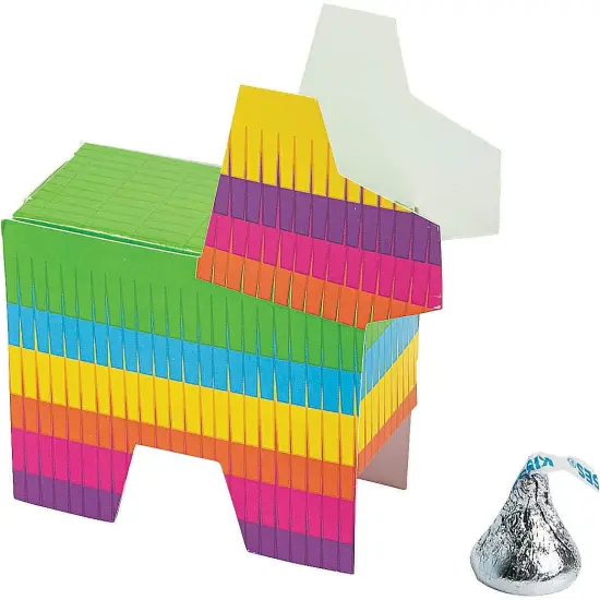 Mini Donkey Pi&ntilde;ata Treat Boxes - Party Supplies - 12 Pieces {1}