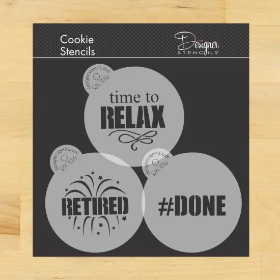 Retired Cookie Stencil Set | C1016 by Designer Stencils | Cookie Decorating Tools | Baking Stencils for Royal Icing, Airbrush, Dusting Powder | Reusable Plastic Food Grade Stencil for Cookies | Easy to Use & Clean Cookie Stencil {1}