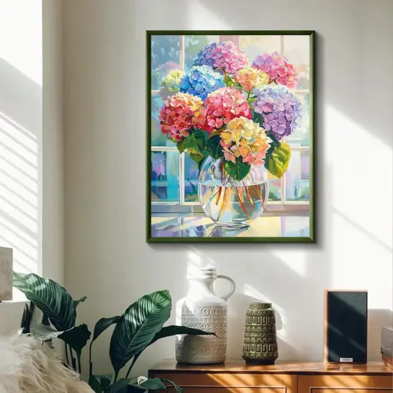 Hydrangea Flower Diamond Art Painting Kits for Adults {2}