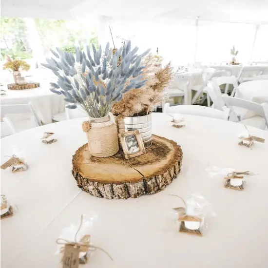 120pcs Dried Bunny Tails Flowers Lagurus Ovatus Tail Dried Flowers Pampas Grass Gray Natural Dried Floral Arrangement {4}