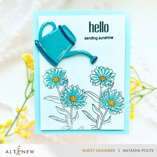 Mini Delight: Watering Daisies Stamp & Die Set {4}