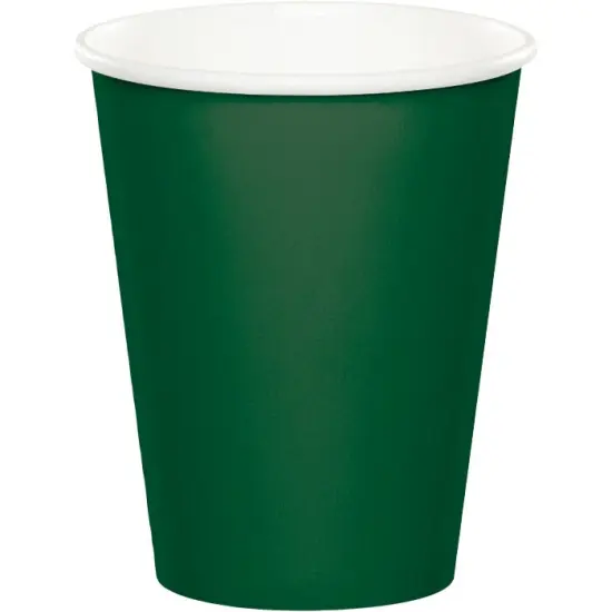 240 pc Bulk Hunter Green 9 oz Hot & Cold Cups {1}