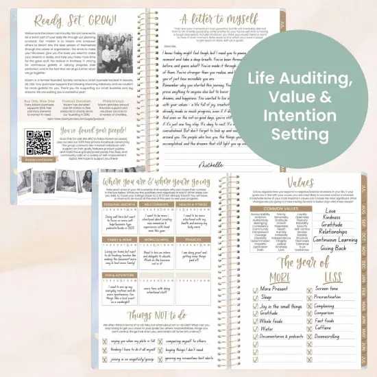 bloom daily planners 2025-26 Academic Planner, Soft Cover, 5.5" x 8.25", Iridescent Opal {6}